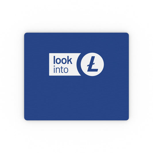 Look Into Pattern Rectangular Mouse Pad — Blue Logo Desk Mat
