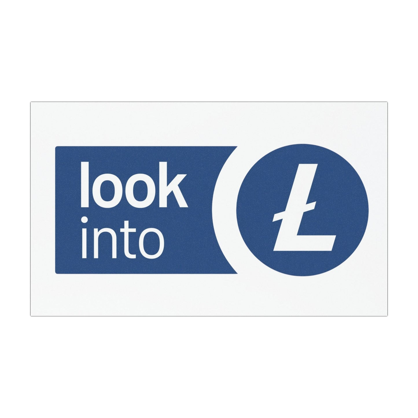 Look Into Litecoin Logo Car Magnet — Crypto Decal for Vehicles