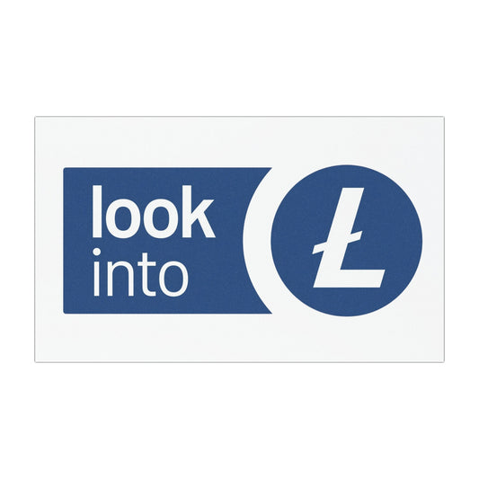 Look Into Litecoin Logo Car Magnet — Crypto Decal for Vehicles