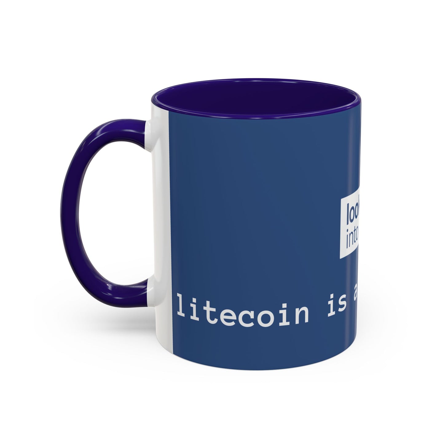 Bitcoin vs Litecoin Crypto Mug – “Look into L” Logo Coffee Cup (11oz/15oz)