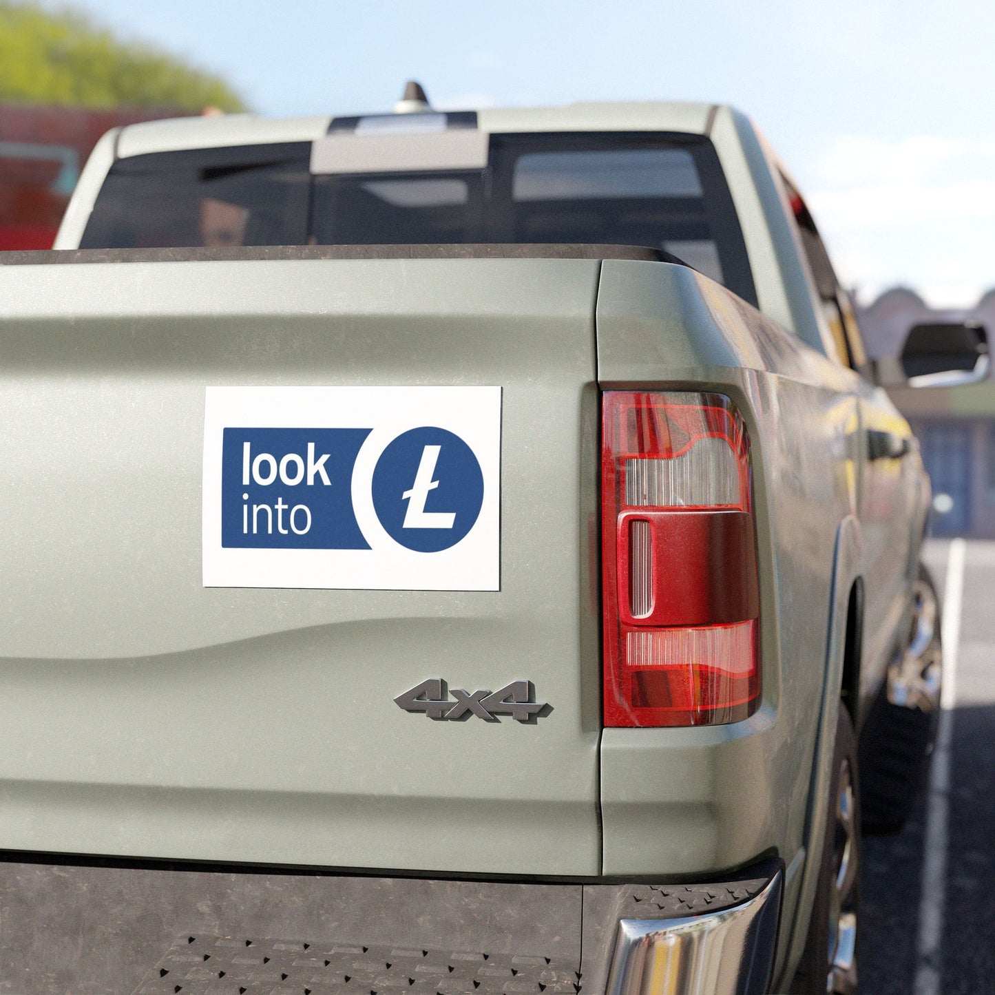 Look Into Litecoin Logo Car Magnet — Crypto Decal for Vehicles
