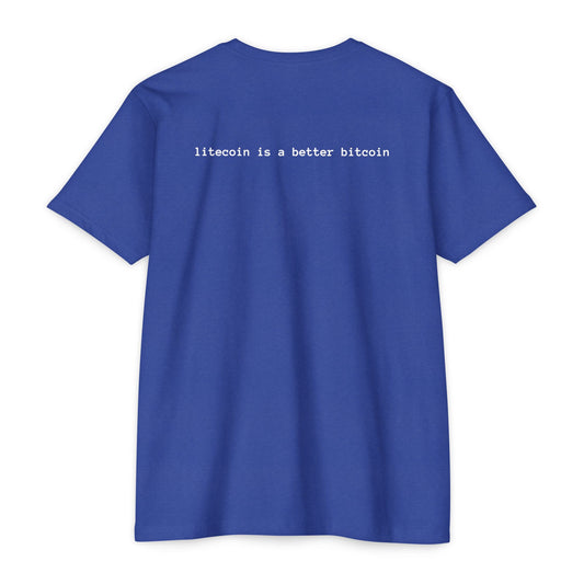 Litecoin Logo T-Shirt — "litecoin is a better bitcoin" Crypto Tee