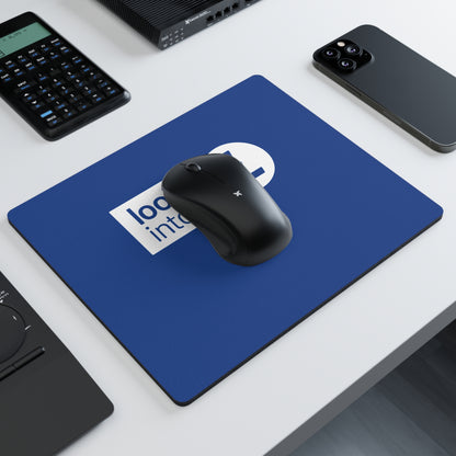 Look Into Pattern Rectangular Mouse Pad — Blue Logo Desk Mat